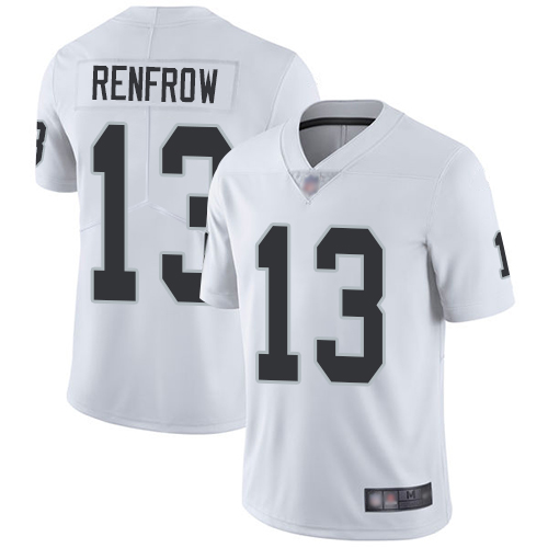 Men Oakland Raiders Limited White Hunter Renfrow Road Jersey NFL Football #13 Vapor Untouchable Jersey->nfl t-shirts->Sports Accessory
